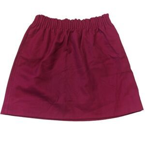 J.Crew skirt women's size 4 red pleated top lined wool blend‎ mini